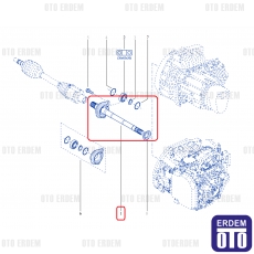 Dacia Duster Ön Aks Mili Sağ 4x4 Şanzıman Tarafı 397501702R 397501702R