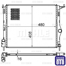 Dacia Logan Motor Su Radyatörü Mahle 8200735038 8200735038