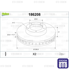 Dacia Logan Ön Fren Disk Takımı Valeo 7701206339 7701206339