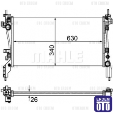 Doblo Motor Su Radyatörü Mahle 51780659 51780659