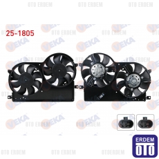 Fiat Albea Fan Motoru Su + Klima Davlumbazlı Çiftli 1.3 Mjt 2003-2007 25-1805 25-1805