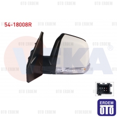 Fiat Doblo Dış Dikiz Aynası Sağ Mekanik Sinyalli Tek Camlı 2010- 54-18008R 54-18008R