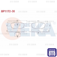 Fiat Doblo Fren Balatası Ön 1.9 Jtd 2001-2010 BP1172-30 BP1172-30