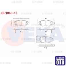 Fiat Egea Fren Balata Ön Ikazlı BP1860-12 BP1860-12