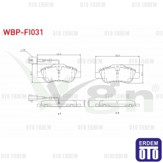 Fiat Fiorino Linea Doblo Fren Balatası Ön WBP-FI031 WBP-FI031