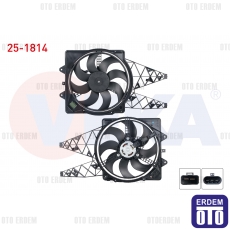 Fiat Grande Punto Fan Motoru Su ve Klima Davlumbazlı Tekli Rezistanslı 1.3 Mjt 75 Hp 2005-2012 25-1814 25-1814