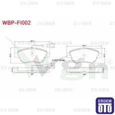 Fiat Linea Albea Doblo Fiorino Fren Balatası Ön WBP-FI002 WBP-FI002