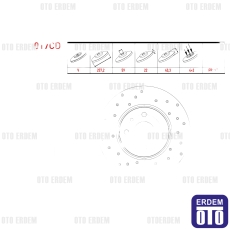 Fiat Linea Doblo Fiorino Fren Diski Ön 2007- WBD1017CD WBD1017CD