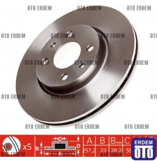 Fiat Linea Ön Fren Disk Takımı Ferodo 46401356 46401356