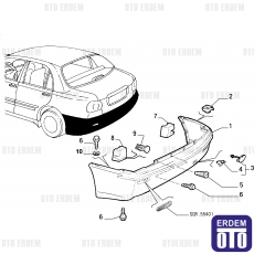 Fiat Marea Arka Tampon Orjinal 713975099 713975099