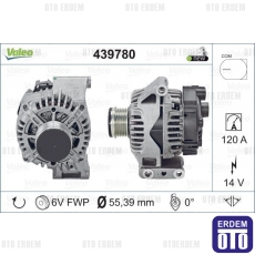 Fiat Punto Evo Alternatör Şarj Dinamosu 12V 120A 1.3Mjet Valeo 51880173 51880173