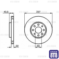 Grande Punto Ön Fren Diski Tek OPAR 55700920E 55700920E