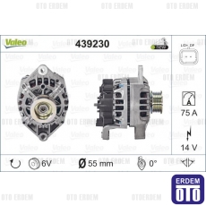 Kangoo Alternatör Şarj Dinamosu 12V 75A 1.9D Valeo 8200690195 8200690195