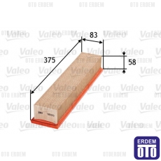 Logan 1 Hava Filtresi 1.5Dci Valeo Süngersiz 7701477208 7701477208