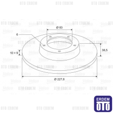 Renault 12 Ön Fren Diski 228Mm Valeo 7700502515 7700502515