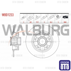 Renault Fluence Megane 4 Fren Diski Arka WBD1233 WBD1233