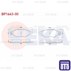 Renault Kangoo Fren Balata Ön BP1643-00 BP1643-00