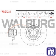 Renault Kangoo Fren Diski Arka 2008 WBD1231 WBD1231