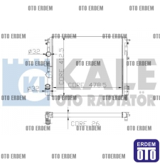 Renault Kangoo Motor Su Radyatörü 2 Sıra 8200343476 8200343476