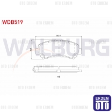 Renault Koleos Fren Balatası Ön WDB519 WDB519
