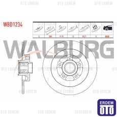 Renault Laguna 3 Latitude Fren Diski Arka 2007 WBD1234 WBD1234