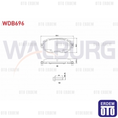 Renault Megane 4 Fren Balatası Ön 2016 WDB696 WDB696