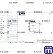 Renault R19 Klima Radyatörü 7700272466 7700272466