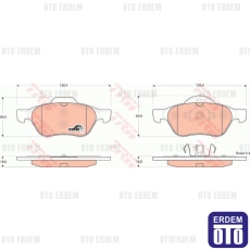 Renault Scenic 2 Ön Fren Balatası TRW 410601237R 410601237R