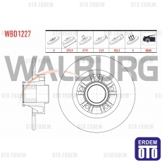 Renault Trafic 2 Fren Diski Arka 2001-2014 WBD1227 WBD1227
