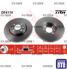 Scenic 2 Ön Fren Disk Takımı TRW 7701207829 7701207829