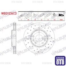 Scenic 3 Ön Fren Diski Walburg Performans Delikli Disk Tek WBD1236CD WBD1236CD