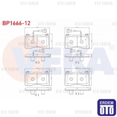 Alfa Romeo Giulietta Fren Balata Ön Fişli 2010 BP1666-12 - 2