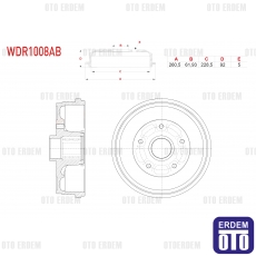 Dacia Duster Fren Kampanası Arka 2012 WDR1008AB