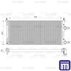 Doblo Motor Su Radyatörü Valeo 51779233 - 2