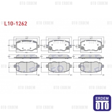 Fiat 500X Arka Fren Balatası İkazlı 2014- 