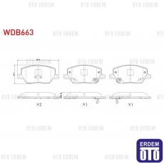Fiat 500X  Fren Balatası Ön 2014 WDB663