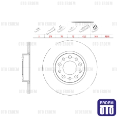 Fiat 500X Fren Diski Arka 2014 WBD1001C
