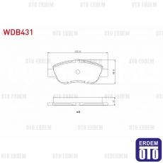 Fiat Albea Palio Fren Balatası Ön 2003-2005 WDB431