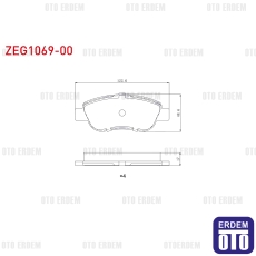 Fiat Albea Palio Ön Fren Balatası ZEG1069-00