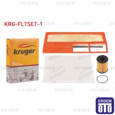 Fiat Doblo Albea Linea Fiorino Filtre Seti (Hava+Yağ+Polen) 1.3 JTD 2001-2010 KRG-FLTSET-1