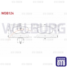 Fiat Doblo Fren Balatası Ön 2001-2010 WDB124 - 2