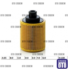 Fiat Doblo Yağ Filtresi 1.3Mjet 55197218