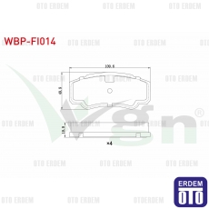 Fiat Ducato Fren Balata Arka 2002-2006 WBP-FI014 - 2