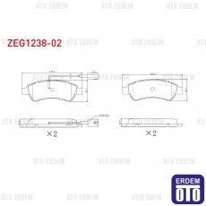 Fiat Ducato Fren Balata Arka Çift Fıslı 2014- ZEG1238-02