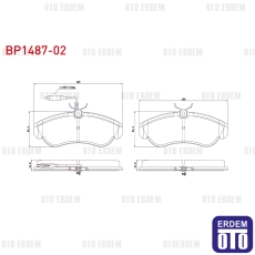 Fiat Ducato Fren Balata Ön 2.0-2.8 1994-2002 BP1487-02