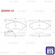 Fiat Ducato Fren Balata Ön 2002-2006 ZEG959-01