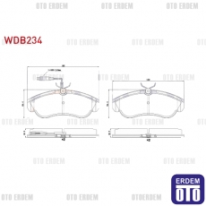 Fiat Ducato Fren Balatası Ön 1994-2002 WDB234