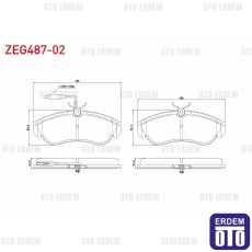 Fiat Ducato Fren Balatası Ön 1994-2002 ZEG487-02