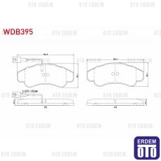 Fiat Ducato Fren Balatası Ön 2002-2006 WDB395