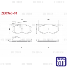 Fiat Ducato Fren Balatası Ön 2002-2006 ZEG960-01